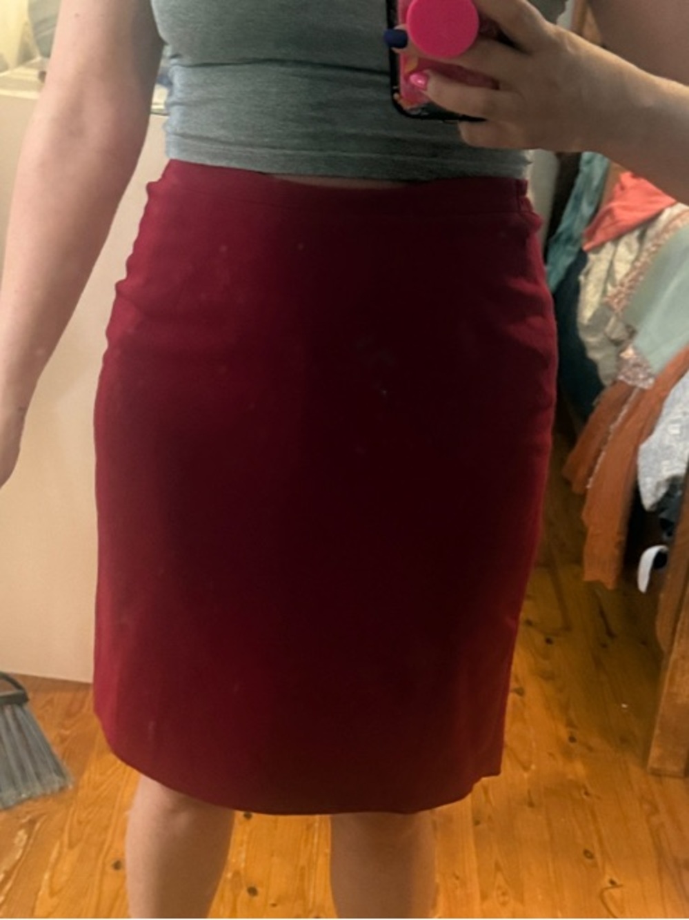 Le Suit Deep Wine Mini Skirt